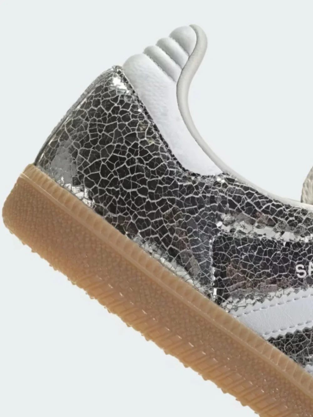 adidas Samba OG Sneakers Silver with White Stripes Size 5 NWTS - Picture 7 of 11